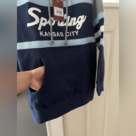 NWT: Mitchell & Ness Men's Navy Blue and Gray Sweater - Picture 6 of 10